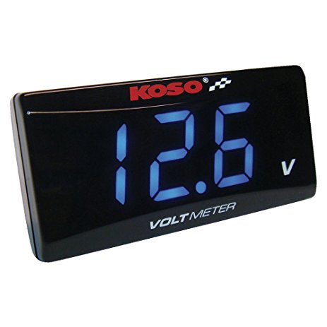 Levně Koso voděodolný voltmetr model SUPER SLIM (modré podsvětlení) (EL) (Koso voděodolný voltmetr model SUPER SLIM (modré podsvětlení) (EL))
