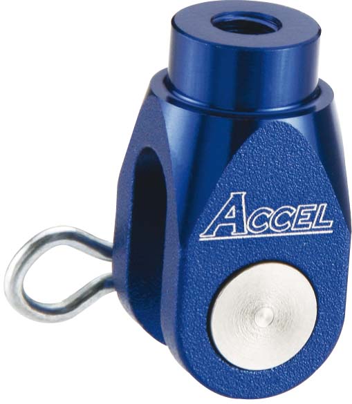 ACCEL koncovka táhla zadní brzdové pumpy YAMAHA YZ/YZF 03-12, SUZUKI RMZ 250 07-10 barva světle modrá