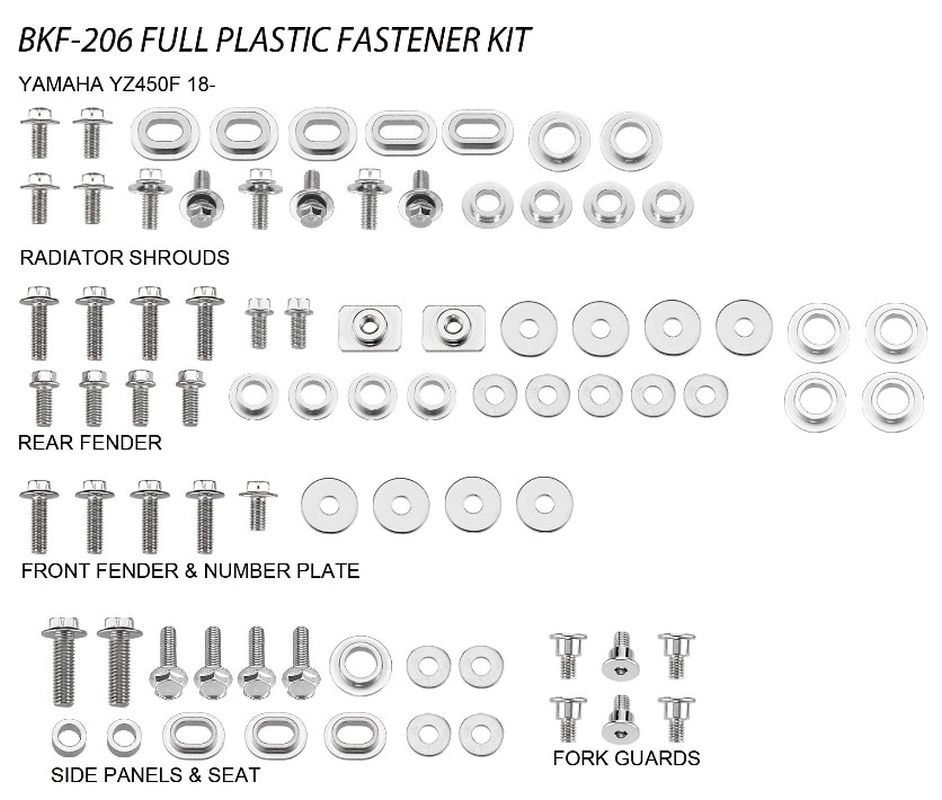 Fairing screw set ACCEL BKF-206
