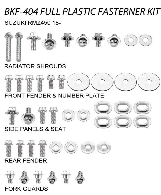 Fairing screw set ACCEL BKF-404