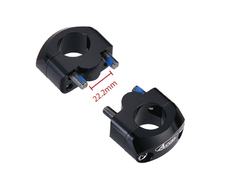 ACCEL handlebar risers (bottom-22.2/top-22.2mm) height 20mm color black (BM-34BK22/22)