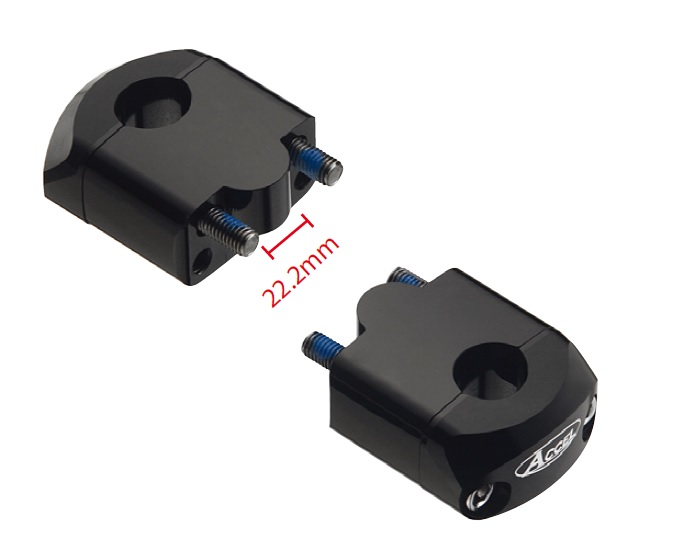 Levně ACCEL držáky/zvedáky na řidítka (spodní-22,2/horní-22,2mm) výška 35mm barva černá (BM-39BK22) (ACCEL držáky/zvedáky na řidítka)