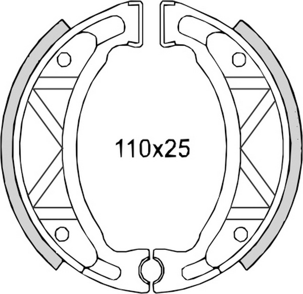 BRENTA brzdové čelisti SH503 YAMAHA CYGNUS 125 95-02, NEOS 50 97-09, SR 125 82-02, TT 225 86-04, YFA 125 91-93, YFM 200 86-89, YFM 225/350 86-88, YFS 200 88-02 (FT 01205)