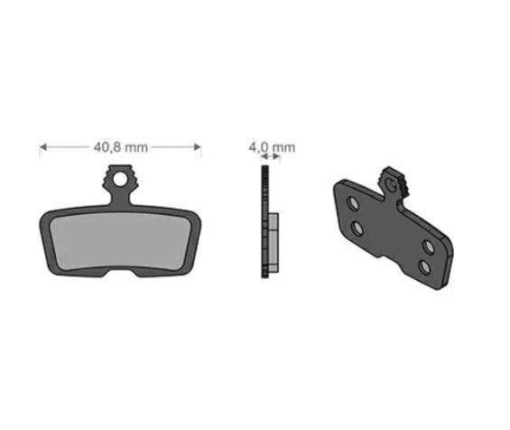 BRENTA bike brake pads E-BIKE mtb / road / electric suitable for avid code (2011-2014) code r, sram code rsc / r (2017), guide re (maximum heat resistance) BR223 (BR23ES)