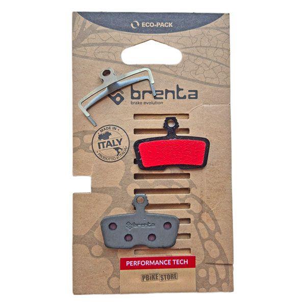 BRENTA bike brake pads organic mtb / road SEMI-METALLIC suitable for avid code (2011-2014) code r, sram code rsc / r (2017), guide re BR123 (BR23PT)