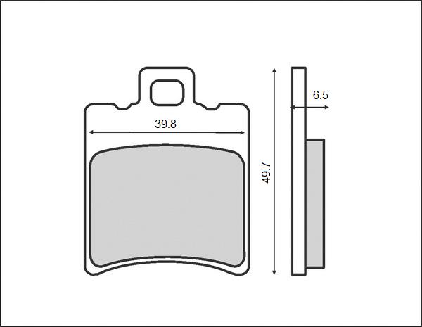 BRENTA brzdové destičky KH193 (organické) skútr přední+zadní (FT 3010)