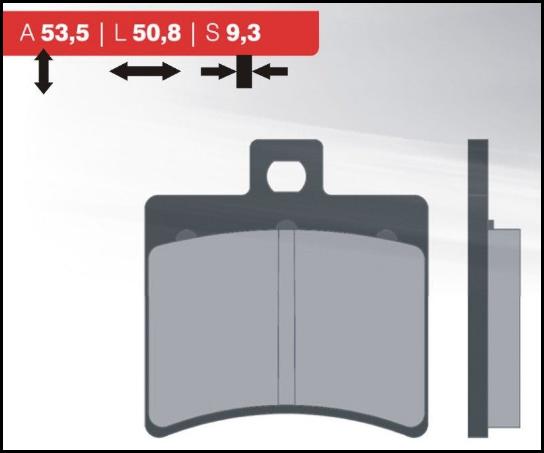 BRENTA brake pads KH298 (organic) rear(BR3020)