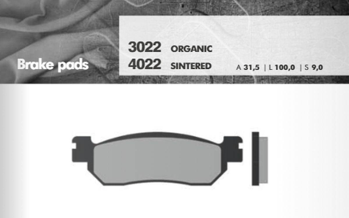 BRENTA brake pads KH275 (organic) YAMAHA/mbk/italist, front+rear (BR3022)