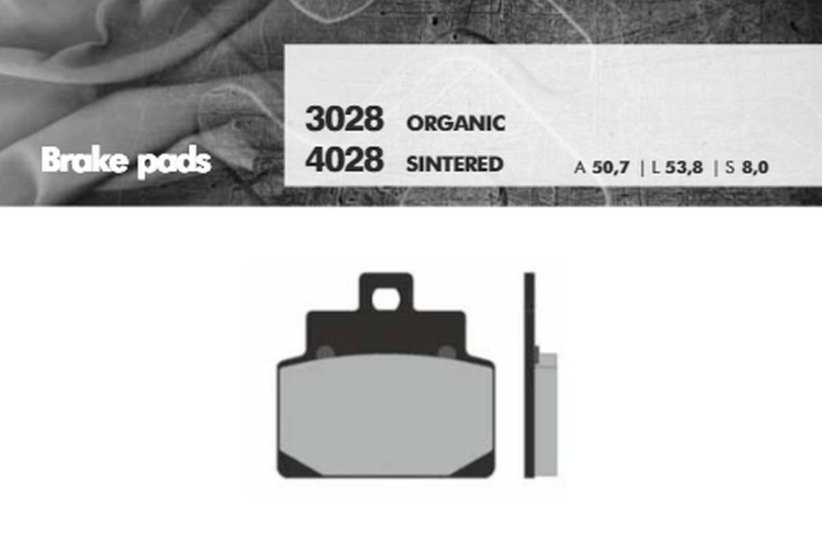 BRENTA brzdové destičky KH301 (organické) (skútr APRILIA 125)