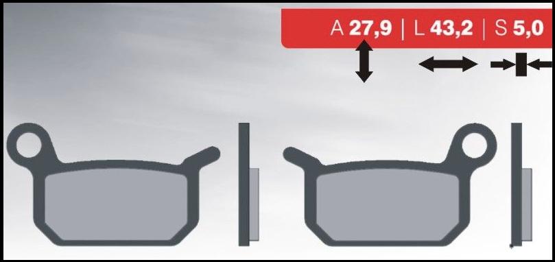 BRENTA brzdové destičky KH325 (organické) (KTM 50/65SX) (BRENTA brzdové destičky KH325 (organické) (KTM 50/65SX))