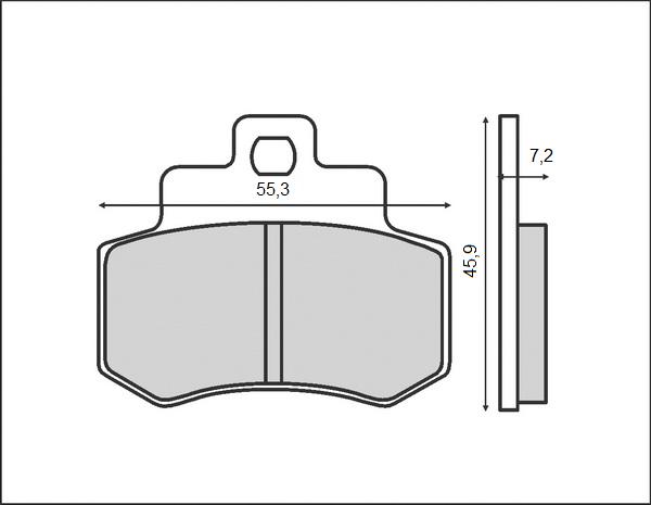 BRENTA brake pads KH356 (organic) (KYMCO) (BR3036)