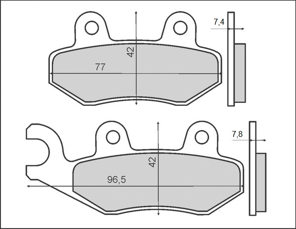BRENTA brzdové destičky KH135 / KH214 (organické)