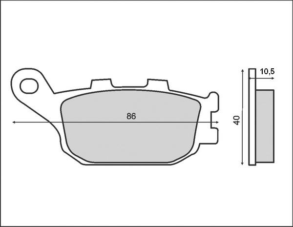 BRENTA brzdové destičky KH140 (organické)