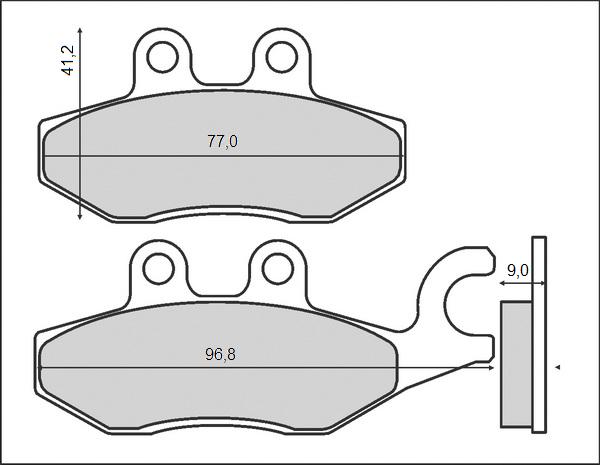 BRENTA brake pads KH418 (organic) (BR3097)