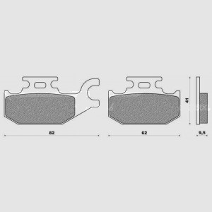 BRENTA brzdové destičky KH307 (organické)