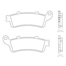 BRENTA brake pads KH281 / KH261 sinteredcolour gold (thickness 9,5mm) (ft 4023) (BR4023)