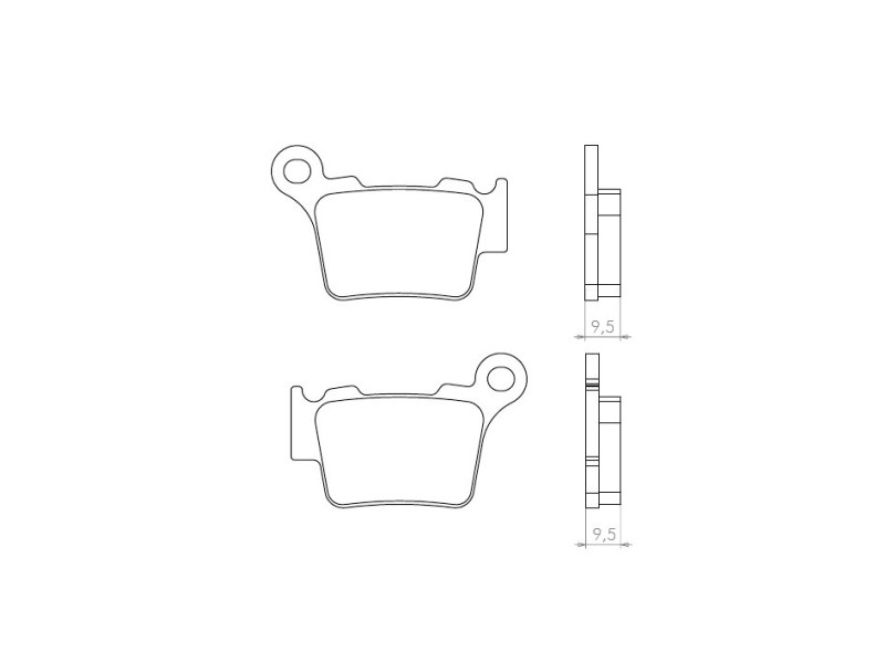 BRENTA brzdové destičky KH368 sintrované barva zlatá (FT 4056) (BRENTA brzdové destičky KH368 sintrované barva zlatá (FT 4056))