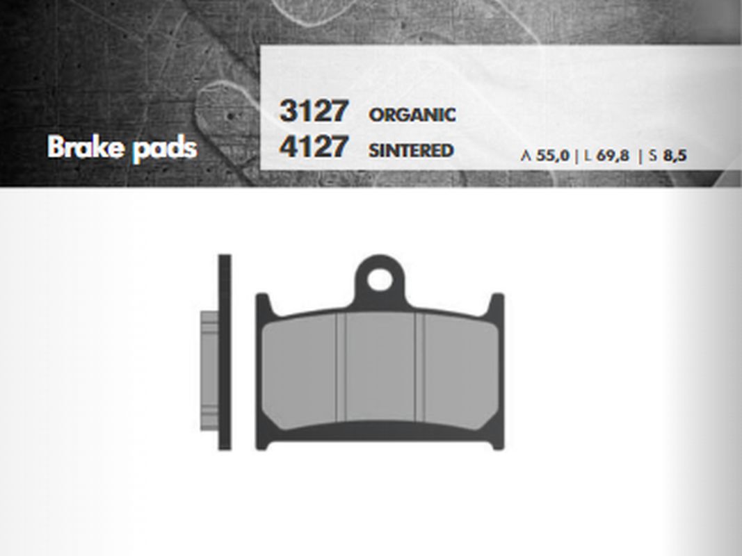 BRENTA brake pads KH145 / KH236 sinteredcolour gold (GSF1200 96-00, GSXR750/1100 88-92, TRIUMPH) (ft 4127) (BR4127)