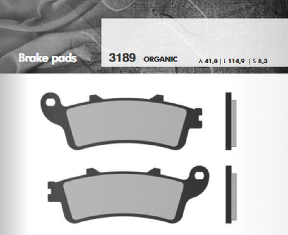 BRENTA brake pads KH261 / KH281 sinteredcolour gold (thickness 8,3mm) (ft 4189) (BR4189)