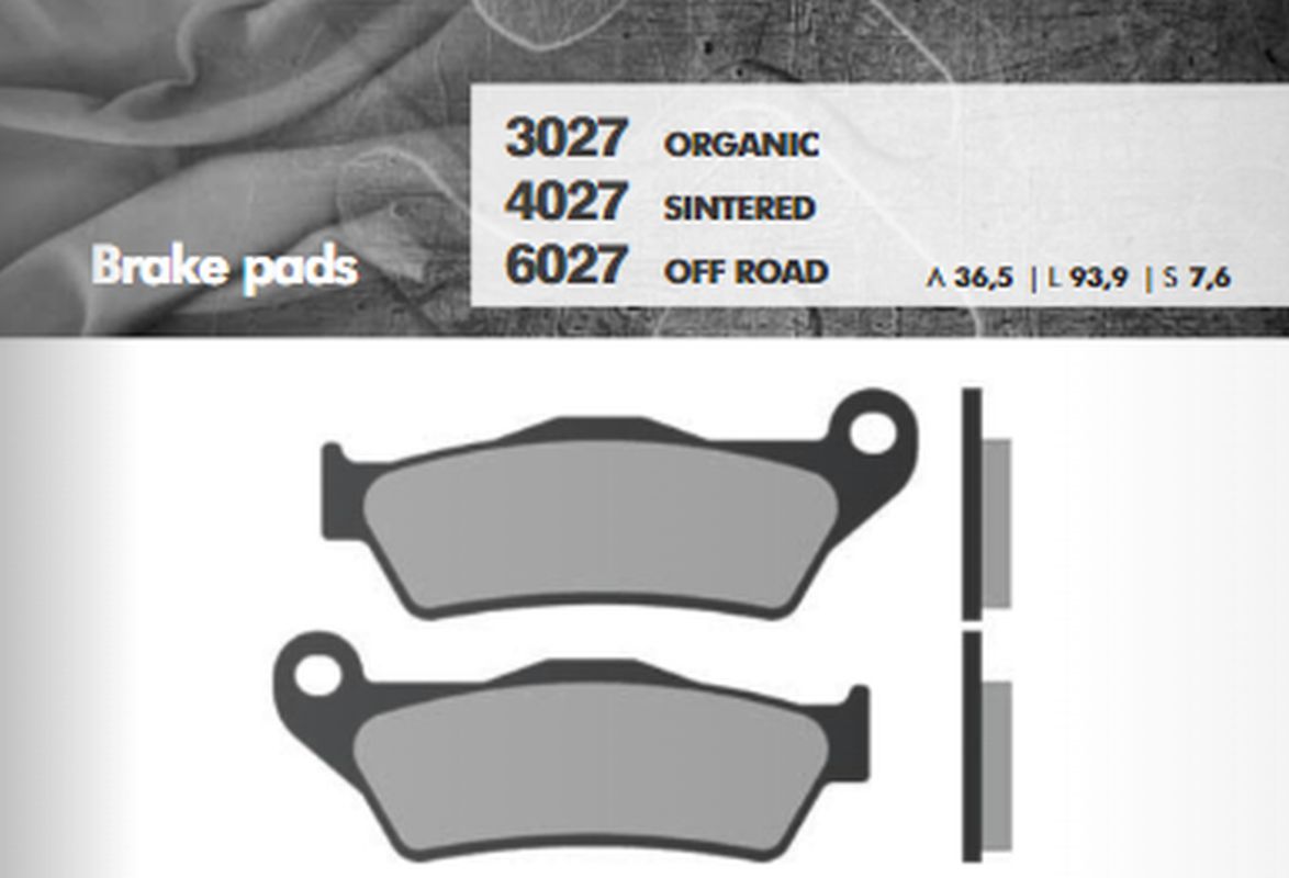 BRENTA brzdové destičky KH181 sintrované barva zlatá OFF ROAD třmeny BREMBO přední NP. KTM SX/EXC (FT 6027) (BRENTA brzdové destičky KH181 sintrované)