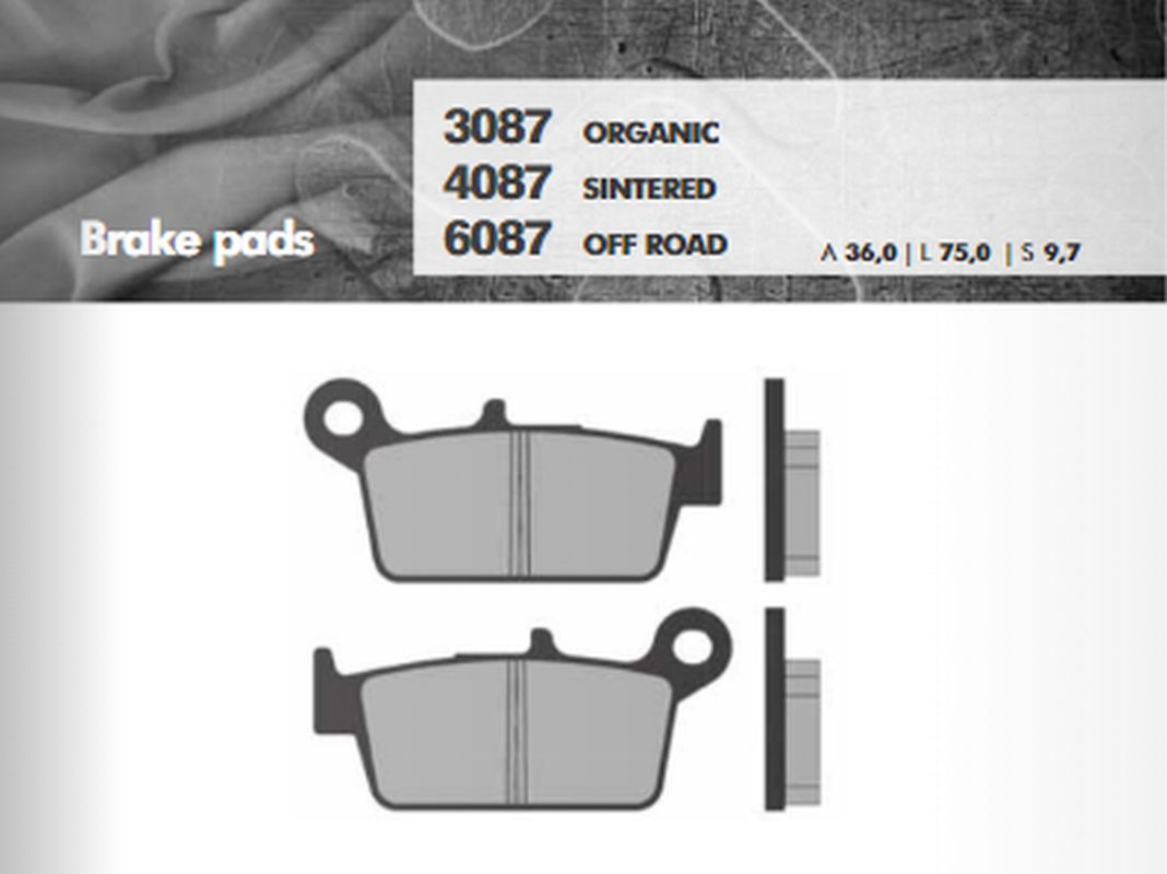 BRENTA brake pads KH131 sinteredcolour gold off road rear(ft 6087) (BR6087)