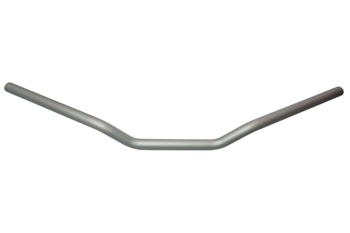 Steel motorbike handlebars universal colour silver BIKETEC BT0155