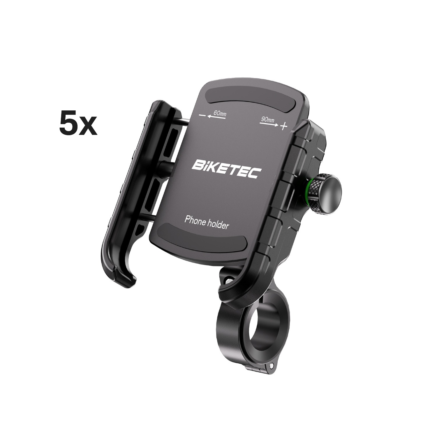 BIKETEC PRO balíček 5 kusů motocyklový držák telefonu montovaný na řídítka nebo zrcátko