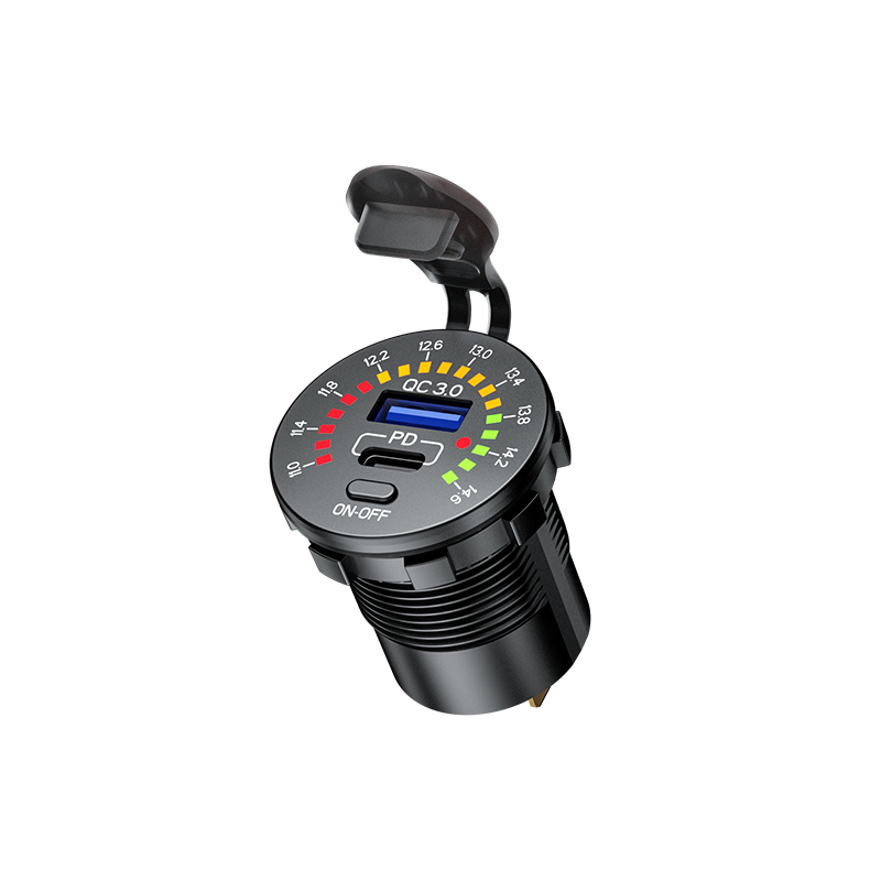 Levně BIKETEC PRO zásuvka motocyklové USB 3.0 QC USB-C/USB-A s voltmetrem (EL) (BIKETEC PRO zásuvka motocyklové USB 3.0 QC USB-C/USB-A s voltmetrem (EL))