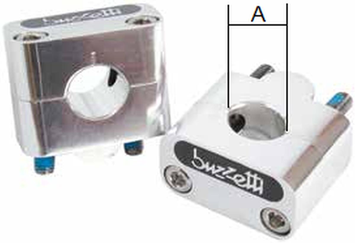 Levně BUZZETTI držáky/zvedáky na řidítka (22,2mm) barva stříbrná (BUZZETTI držáky/zvedáky na řidítka (22,2mm) barva stříbrná)
