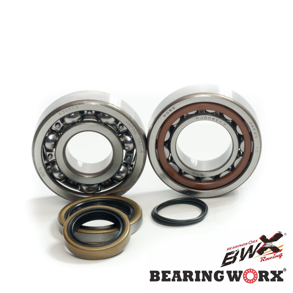 BEARING WORX ložiska klikové hřídele s těsněním KTM SX/EXC 125/200 98-25 (NTN) vyrobeno v Japonsku (23.CBS62001) (24-1097) (BEARING WORX ložiska)