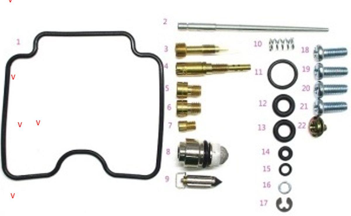 BEARING WORX sada na opravu karburátoru SUZUKI DRZ 400S/SM 00-17 (26-1107)