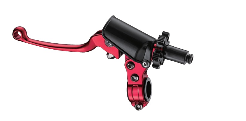 Clutch lever handle complete universal (forged) colour black (tiltable lever) ( ACCEL CL-101-4BK