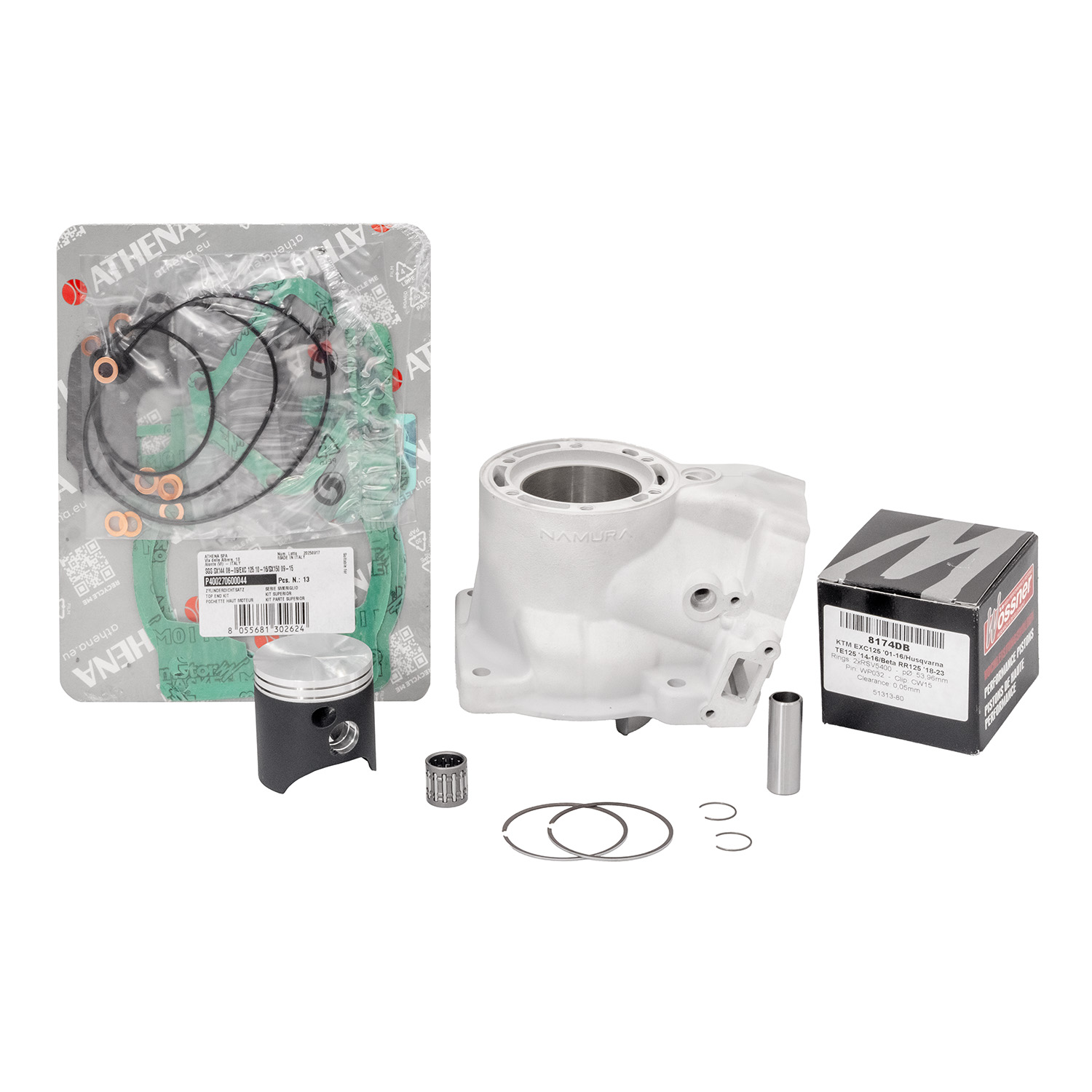 NAMURA kompletní válec KTM SX 125 07-15 KTM EXC 125 07-16, HUSQVARNA TE 125 12-14, HUSABERG TE 125 KTM ENGINE (STD. 54 mm) ( CYLINDER, píst VERTEX,