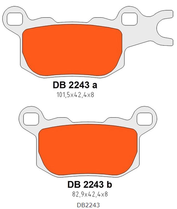 DELTA BRAKING brzdové destičky KH684 levá zadní CAN-AM DEFENDER/TRAXTER 800 17-21,CAN-AM DEFENDER/TRAXTER 976 17-22