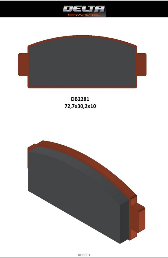 Brake pads DELTA BRAKING DB2281OR-D