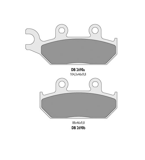 DELTA BRAKING brake pads KH172 front YAMAHA XT600 92-03, XT660 91-98 - replaced by DB2690MX-D and DB2690QD-D (DB2690OR-D)