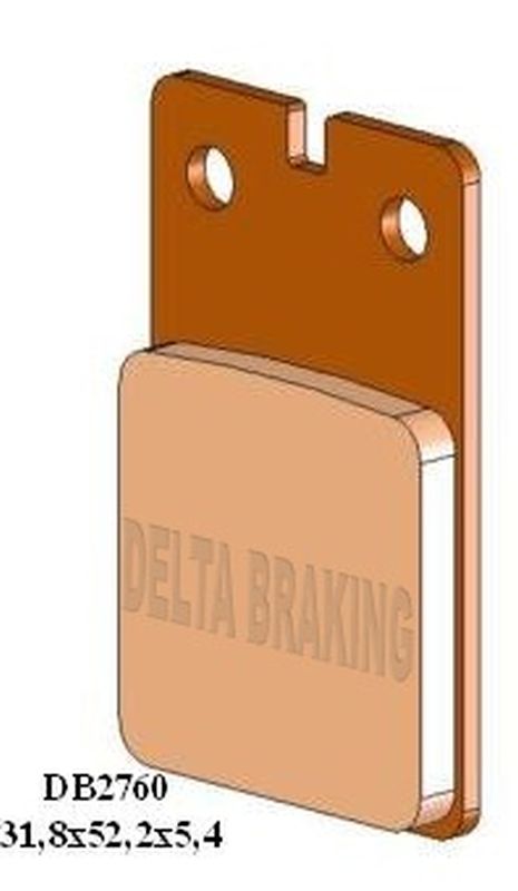 DELTA BRAKING brzdové destičky KH99 přední APRILIA TR 125/260 86-88, BENELLI DEVIL/SPRING 50 92-, MALAGUTI EVOLUTION/RAID 50 91-, RST 50 87-, FANTIC TRIAL 50/243 86-