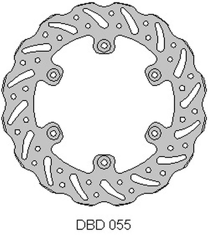 DELTA BRAKING brzdový kotouč zadní GAS-GAS 125/200/250/300/450 95-21, WAVE (220X108,2X4mm) (6X6,5mm) (NG1057)