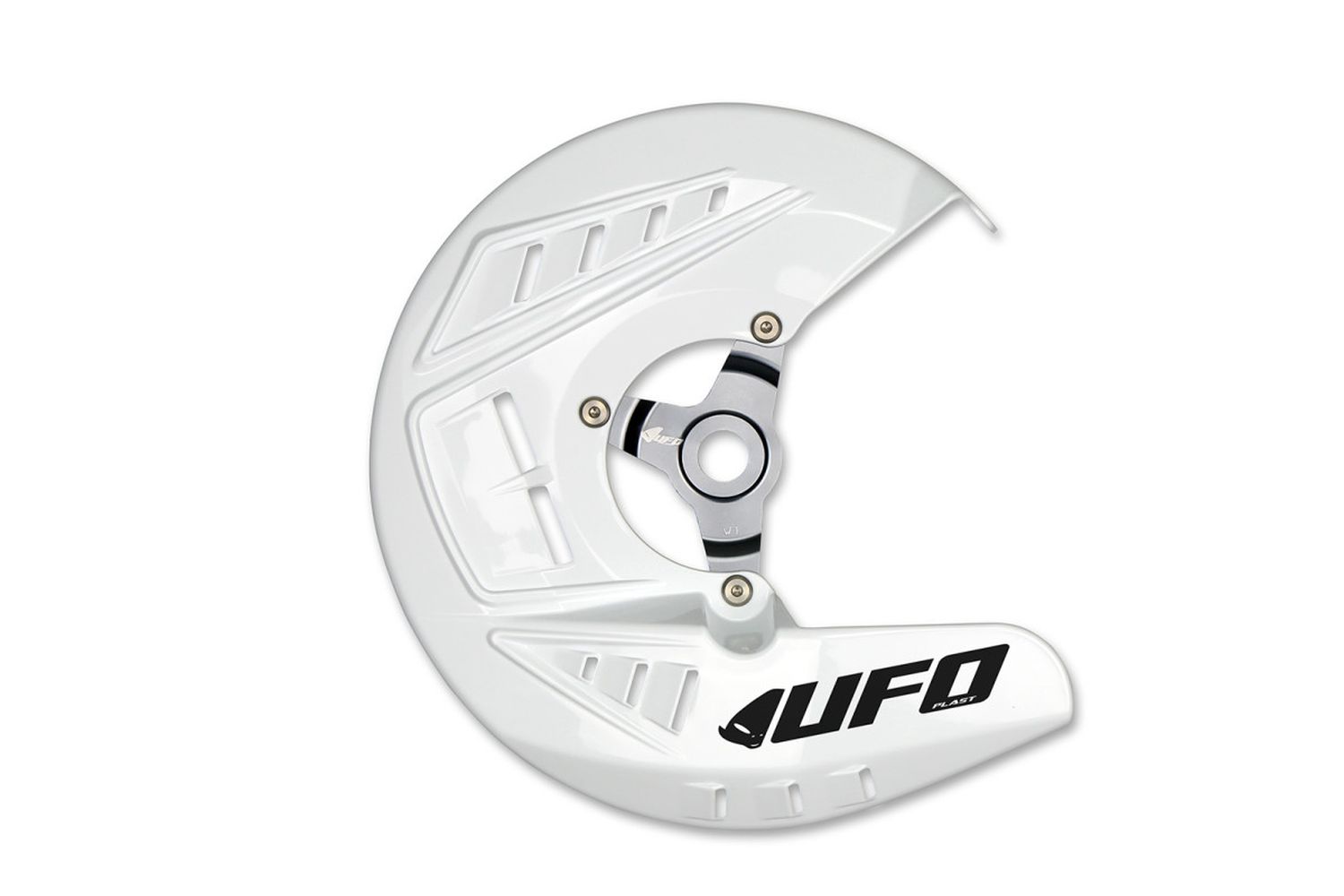 UFO kryt předního brzdového kotouče HONDA CRF 250 / 450 X '04-'18, CRF 250 / 450 R '04-'26, CRF 250 RX '19-'21, CRF 450 RX '17-'20, CR 125 / 250 R '04-'07, CRF 300 RX '19-'26, CRF 250 RX '22-'26 barva bílá - nahrazuje HO01001041