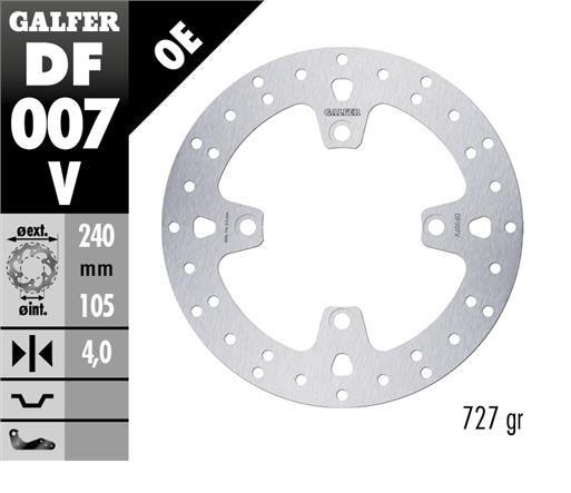 Brake disc rearGALFER DF007V