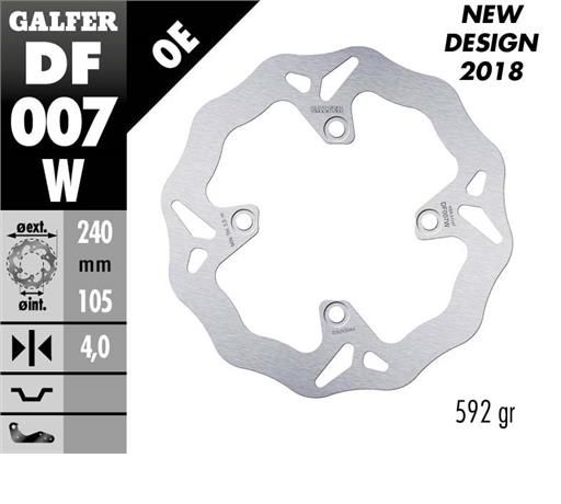 Brake disc rearGALFER DF007W