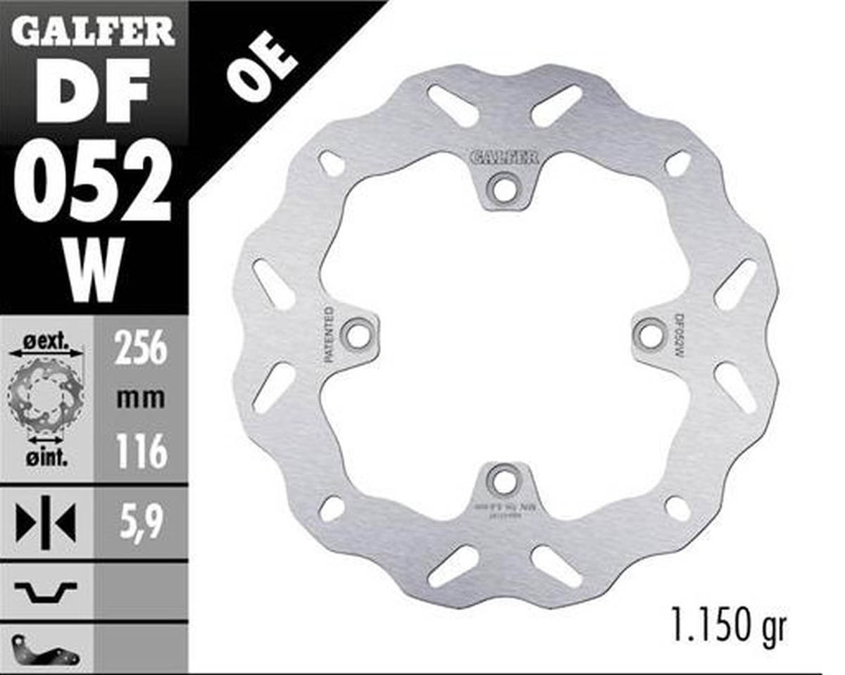 Brake disc rearGALFER DF052W