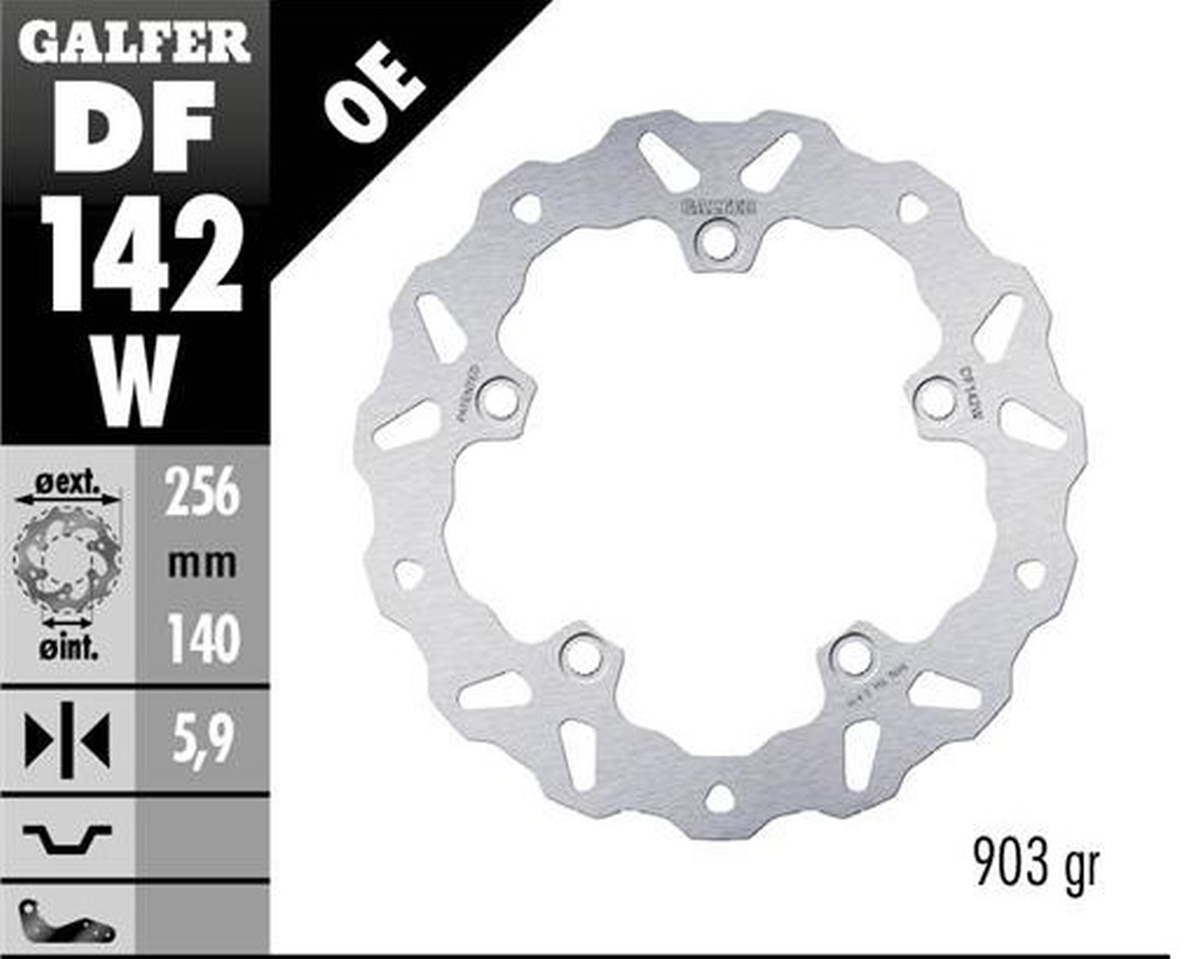 Brake disc rearGALFER DF142W