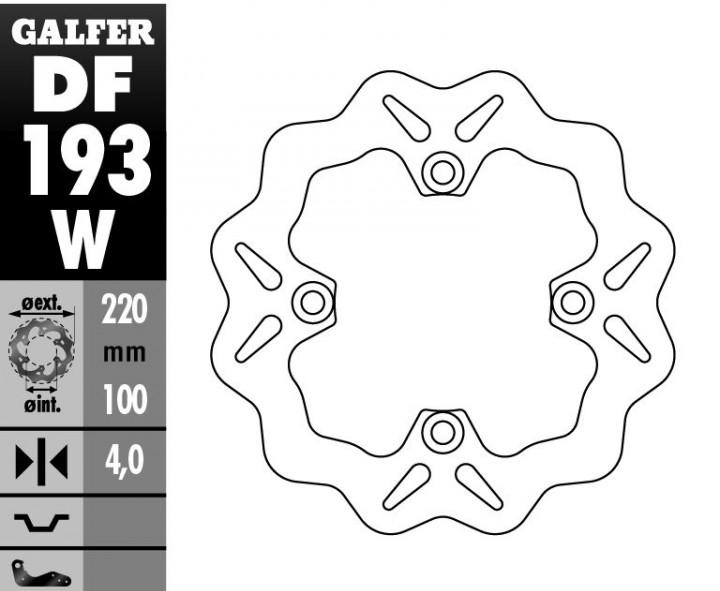 Brake disc rearGALFER DF193W