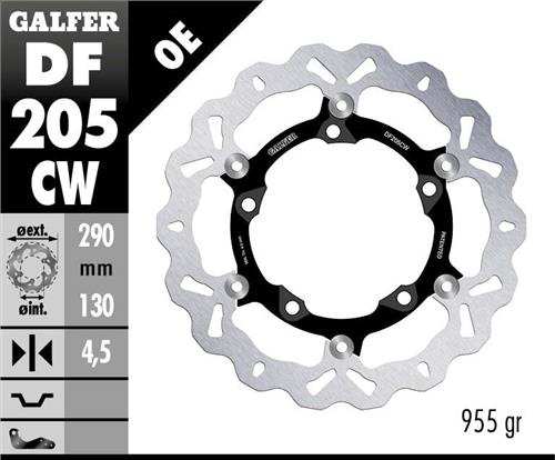 Brake disc floating front GALFER DF205CW