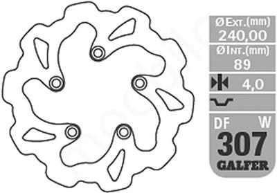 Brake disc rearGALFER DF307W