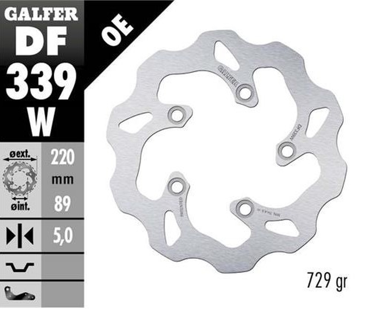 Brake disc rearGALFER DF339W
