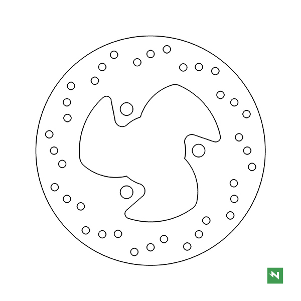 Brake disc rearNEWFREN DF4066A