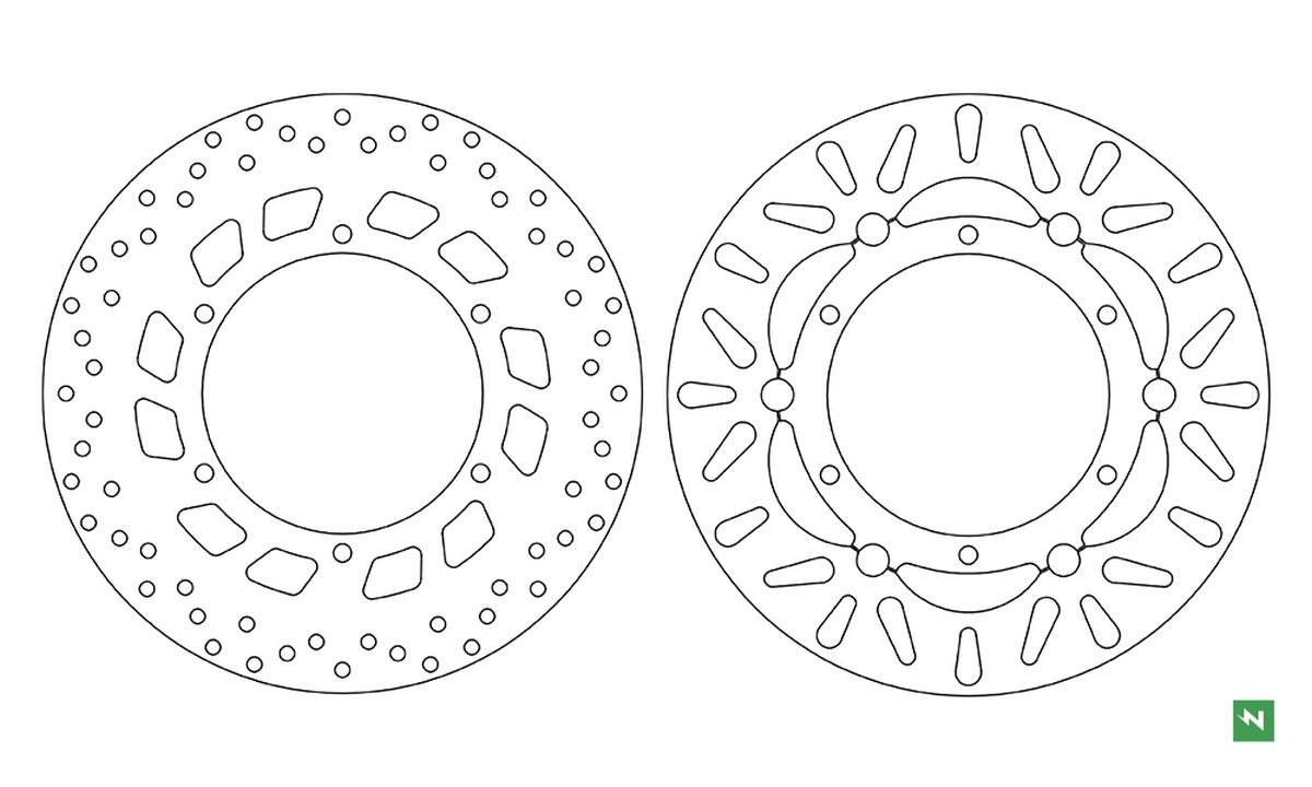 NEWFREN přední brzdový kotouč/zadní YAMAHA XV / XVS 125 97-04; XV 750 94-98; GTS 1000 93-95; FJ 1100/1200 83-95; VMAX 85-02; FJR 1300 01-16; XTZ 1200 SUPER TENERE 10-19 (282X132X5)