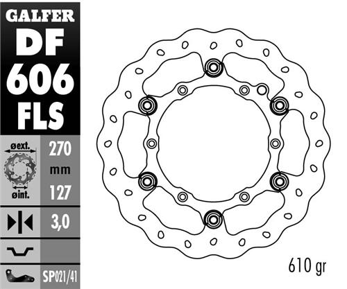 GALFER brzdový kotouč plovoucí 270mm KTM všechny modely, HUSABERG (NG140) (GALFER brzdový kotouč plovoucí 270mm KTM všechny modely, HUSABERG (NG140))